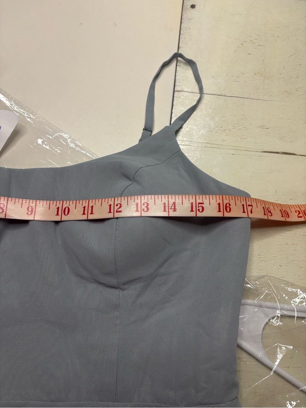 Azazie Light Blue Grey Chiffon Maxi Bridesmaid Dress Size 10 Formal Cocktail - Picture 4 of 7